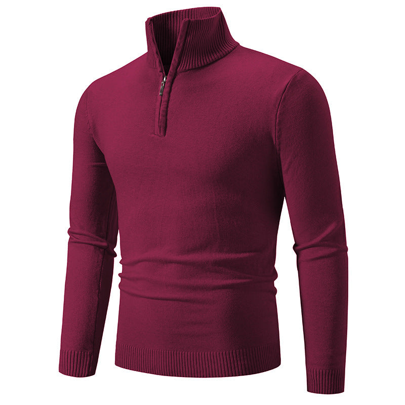 Men's Fleece Zip Mock Neck Sweater – Warm Urban Style