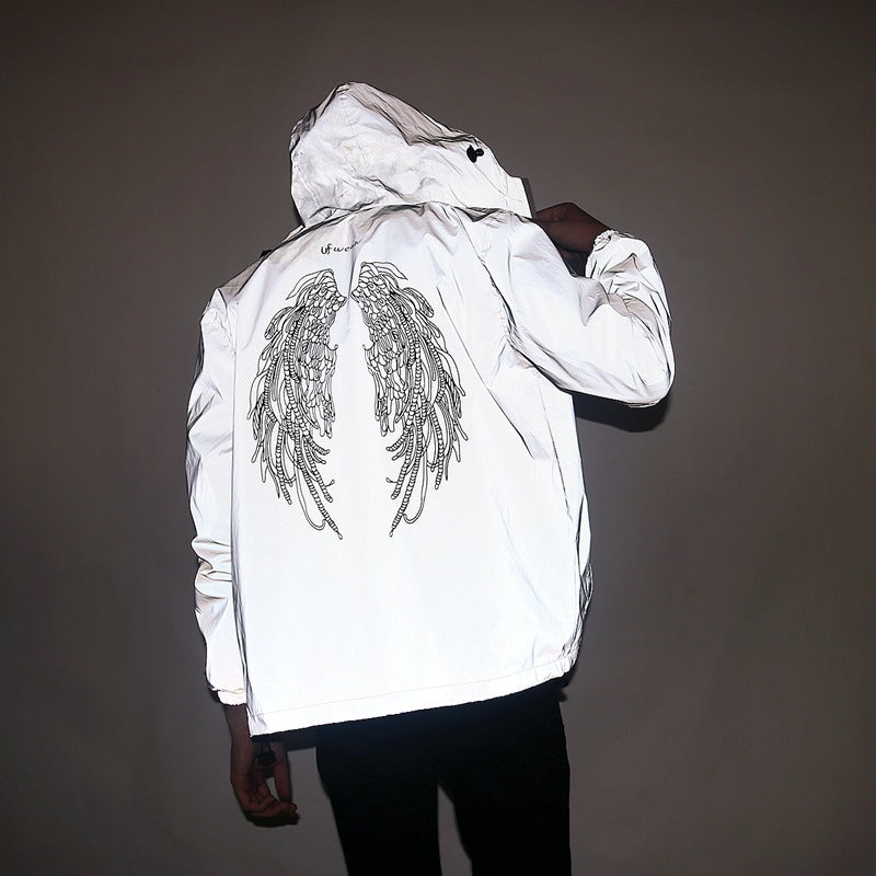 Men's Full Reflective Waterproof Hip Hop Windbreaker - Urban Pulse Life