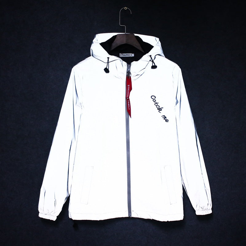 Men's Full Reflective Waterproof Hip Hop Windbreaker - Urban Pulse Life