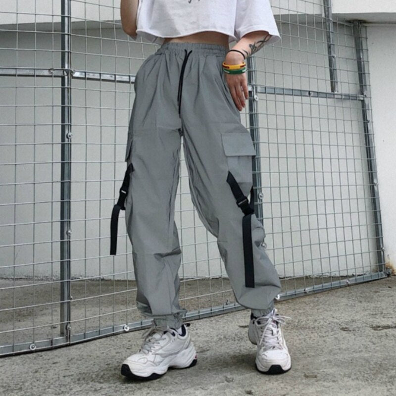 Reflective Women's Hip-Hop Trousers