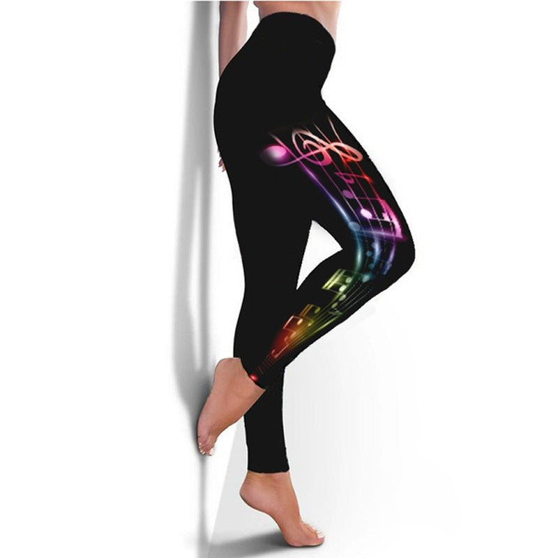 Fashion Women's Printed Yoga Pants Trousers
