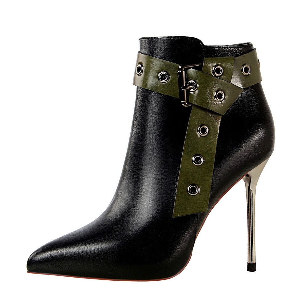 Vintage Knight Boots, Ankle Boots, Stiletto Heels