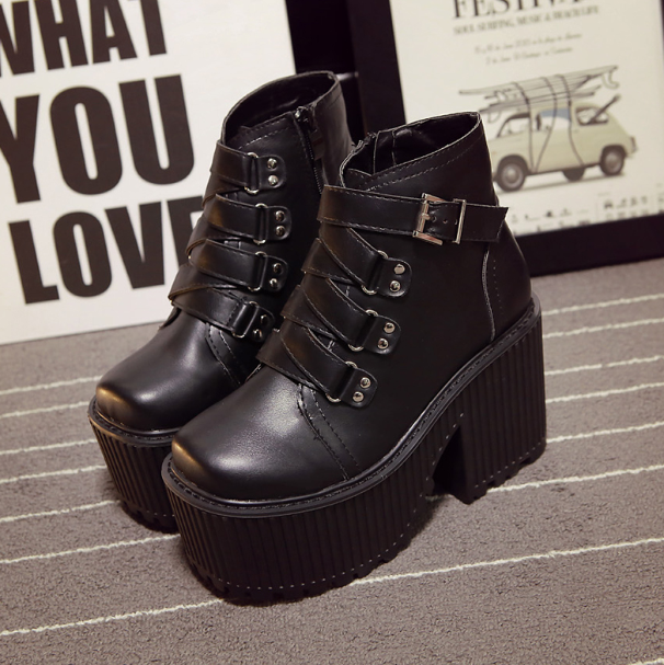 High Heel Ankle Boots, Martin Boots, Heeled Martin Boots