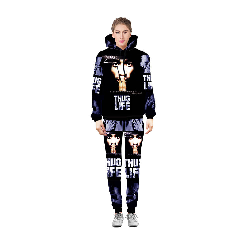 Emoji Sweatpants & Hoodie, 2Pac Hip Hop Joggers - Urban Pulse Life