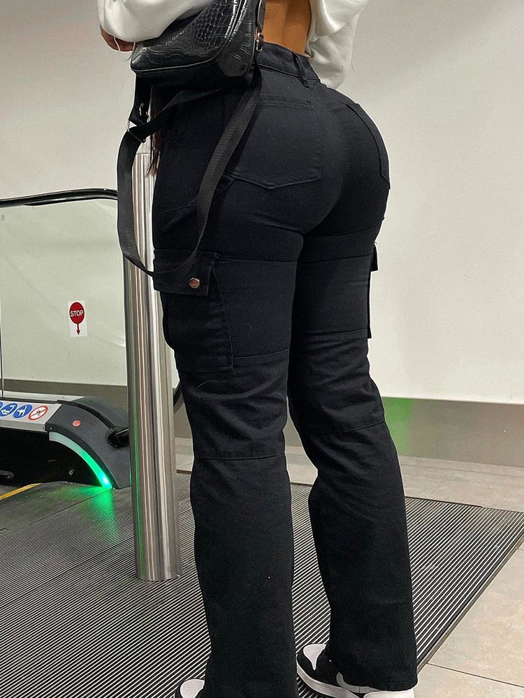 High Waist Cargo Pants Stylish - Urban Pulse Life