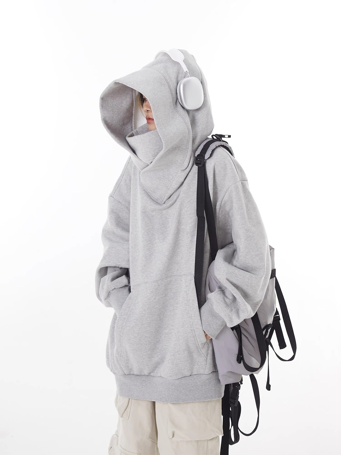 Loose High Collar Fleece Lined Hoodie - Urban Pulse