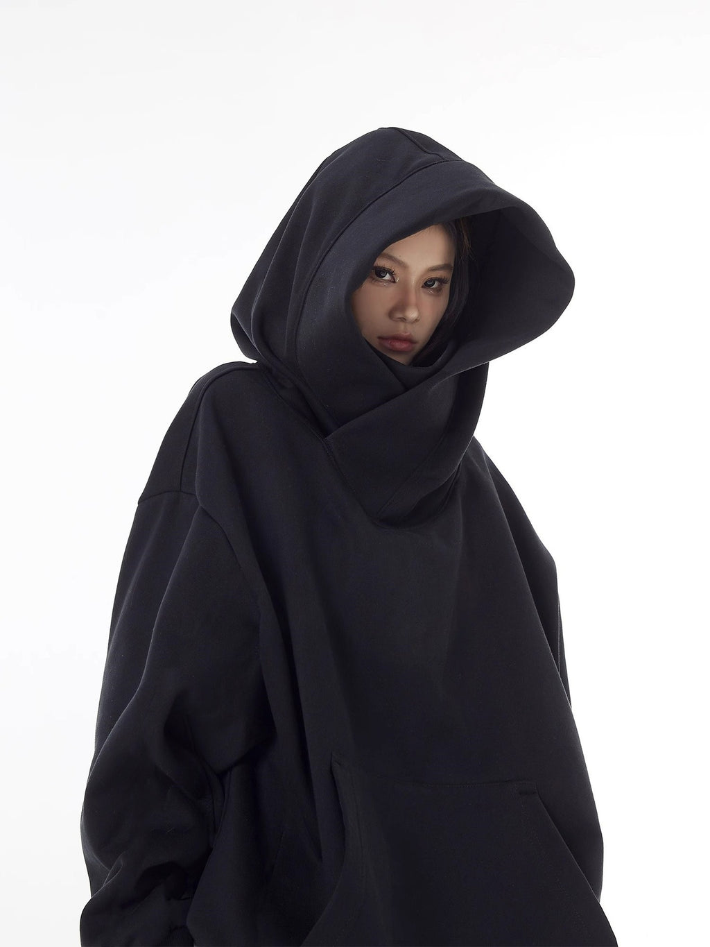 Loose High Collar Fleece Lined Hoodie - Urban Pulse