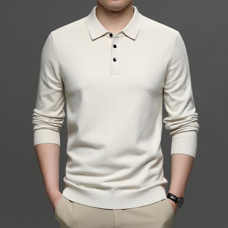 Men's Lapel Knit Pullover Sweater - Urban Pulse