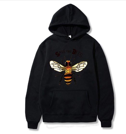 solid-color-alphabet-hoodie-with-honey-bee-floral-print
