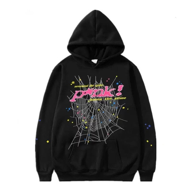 Spider Letter Prints Hoodies - Urban Pulse Life