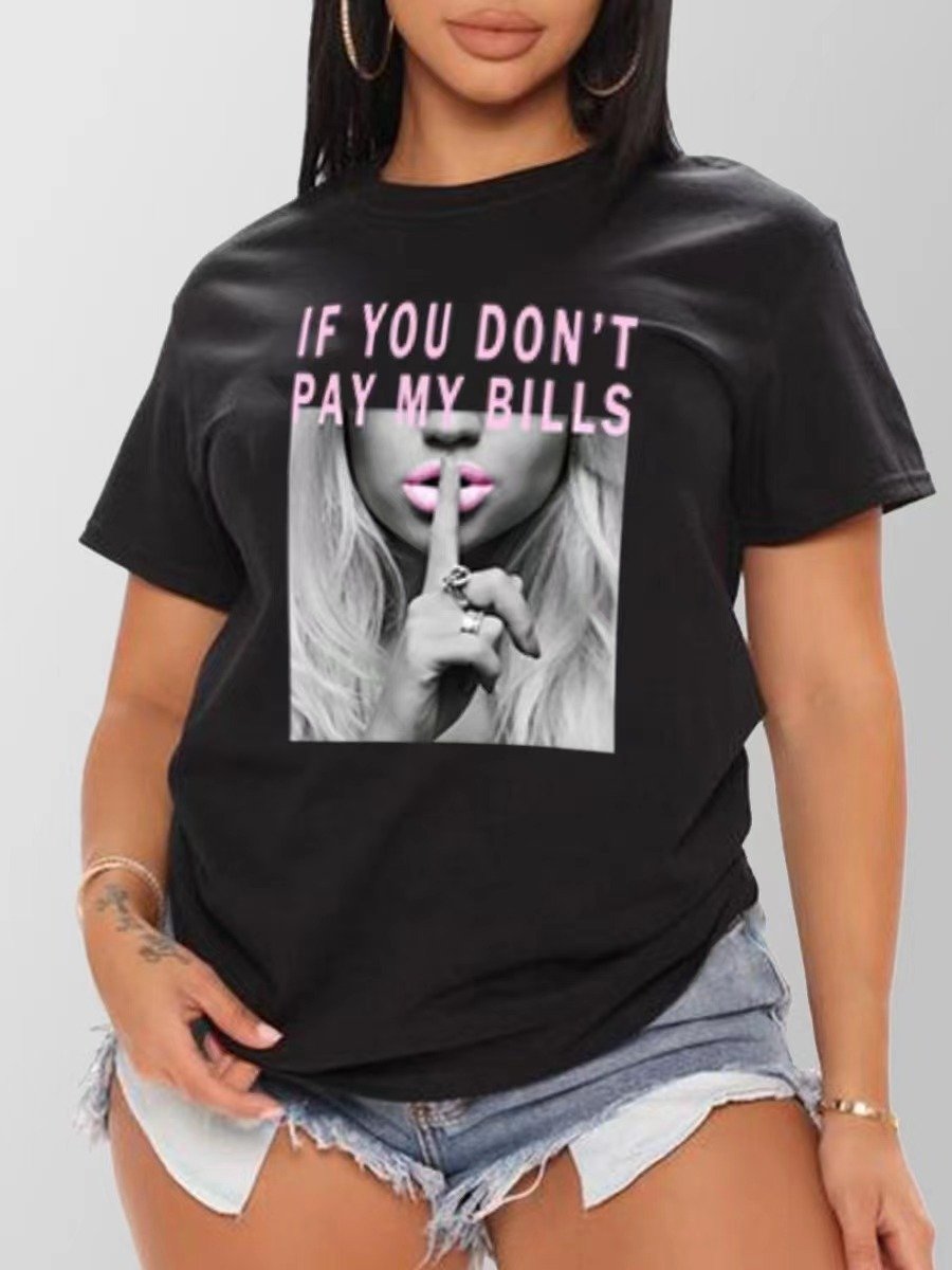Women's Summer Round Neck Letter Print T-shirt - Urban Pulse Life