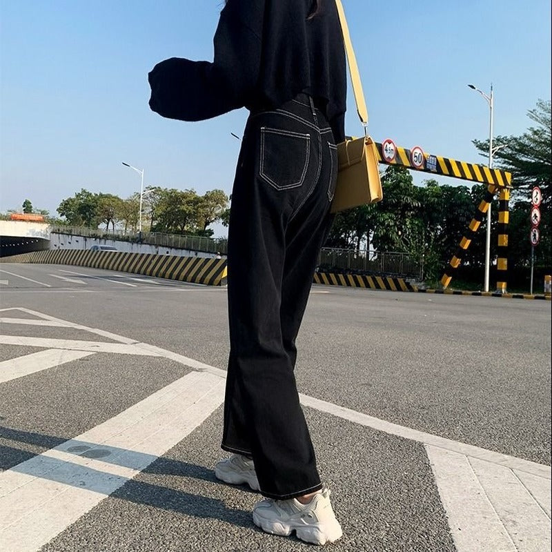 Trendy Slim Loose Fit Ladies Street Jeans - Urban Pulse Life