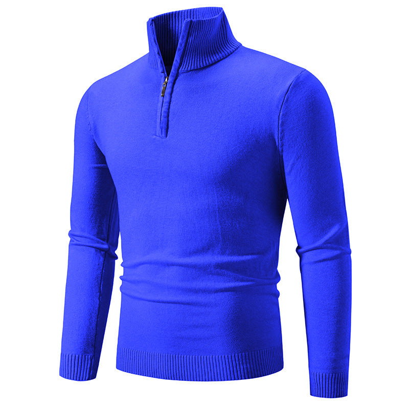 Men's Fleece Zip Mock Neck Sweater – Warm Urban Style