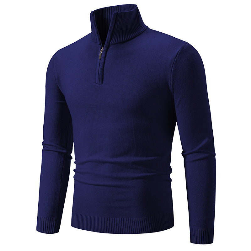 Men's Fleece Zip Mock Neck Sweater – Warm Urban Style