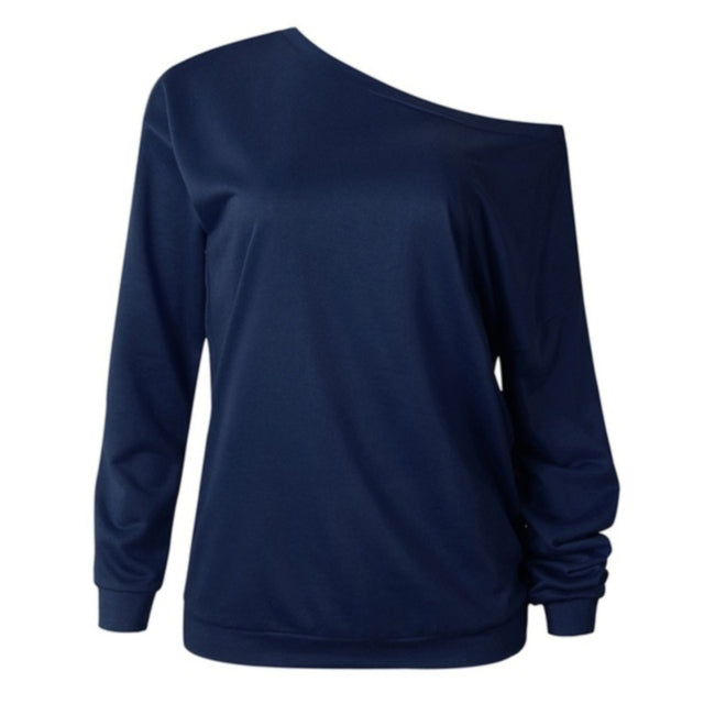 Women's Off-Shoulder Long Sleeve Casual T-Shirt - Urban Pulse Life