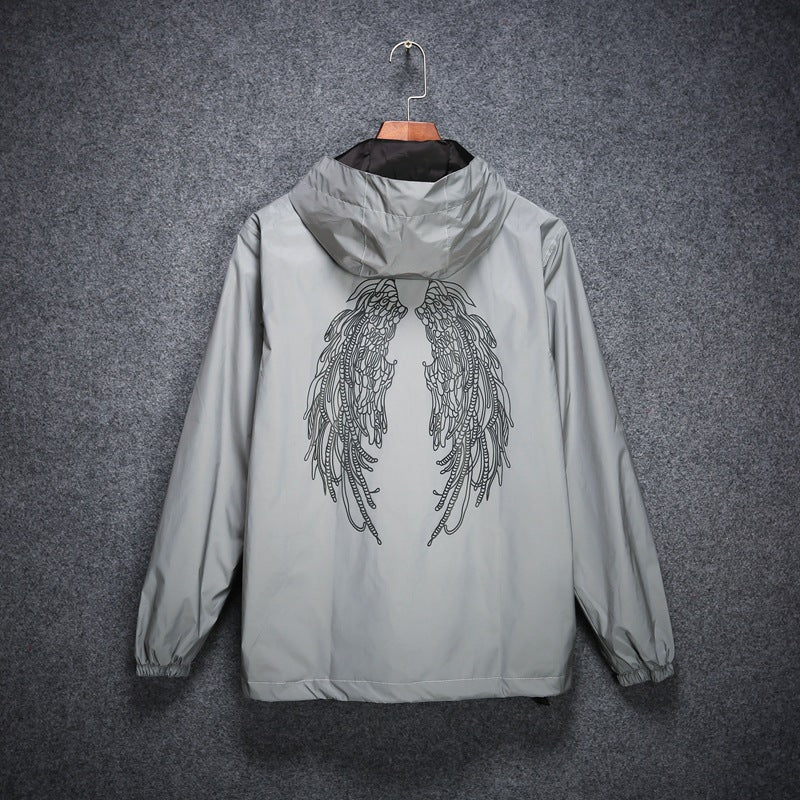 Men's Full Reflective Waterproof Hip Hop Windbreaker - Urban Pulse Life